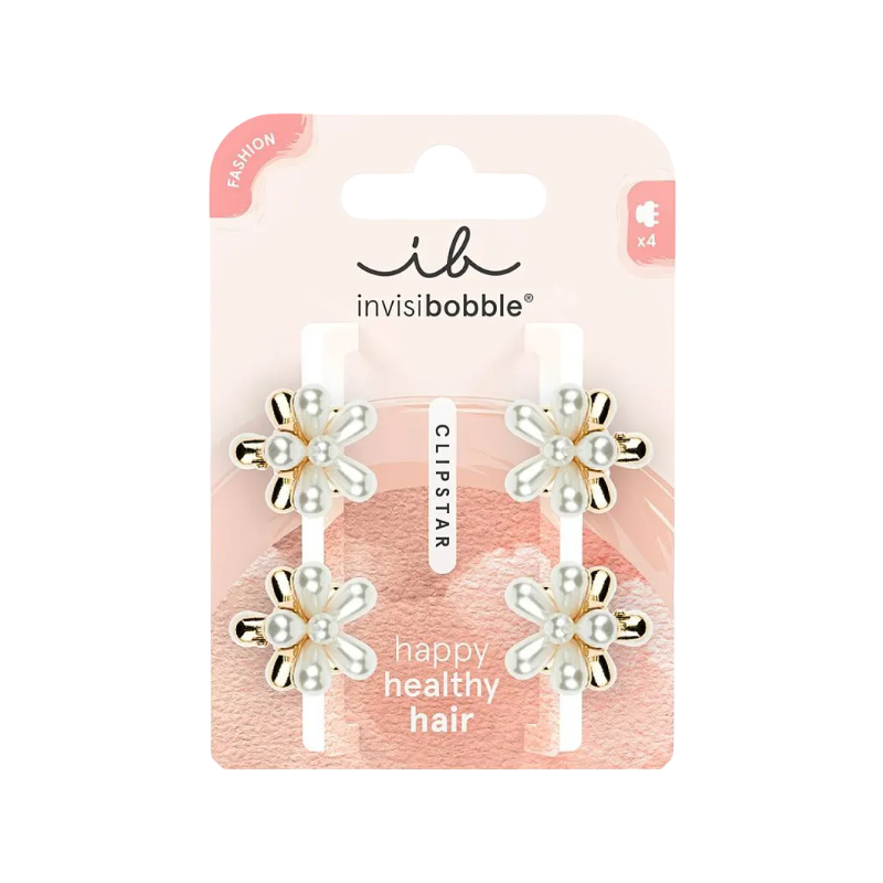 INVISIBOBBLE CLIPSTAR PEARLY FLOWER ЗАКОЛКИ МАЛЕНЬКИЕ 4 ШТ 